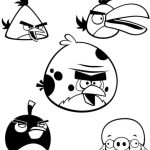 Desenho para Colorir dos Personagens do Jogo Angry Birds para Colorir 150×150
