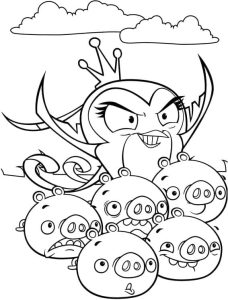 Desenho para Pintar Gale Angry Birds 228×300