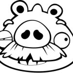 Desenho Porco com Bigode Grande Angry Birds para Imprimir em Pdf 150×150
