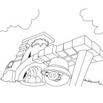 Desenho Porco Encontrando Ovos de Pássaro em Angry Birds para Colorir 150×150