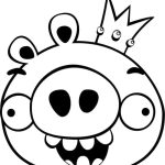Desenho Porco Rei do Angry Birds para Colorir 150×150