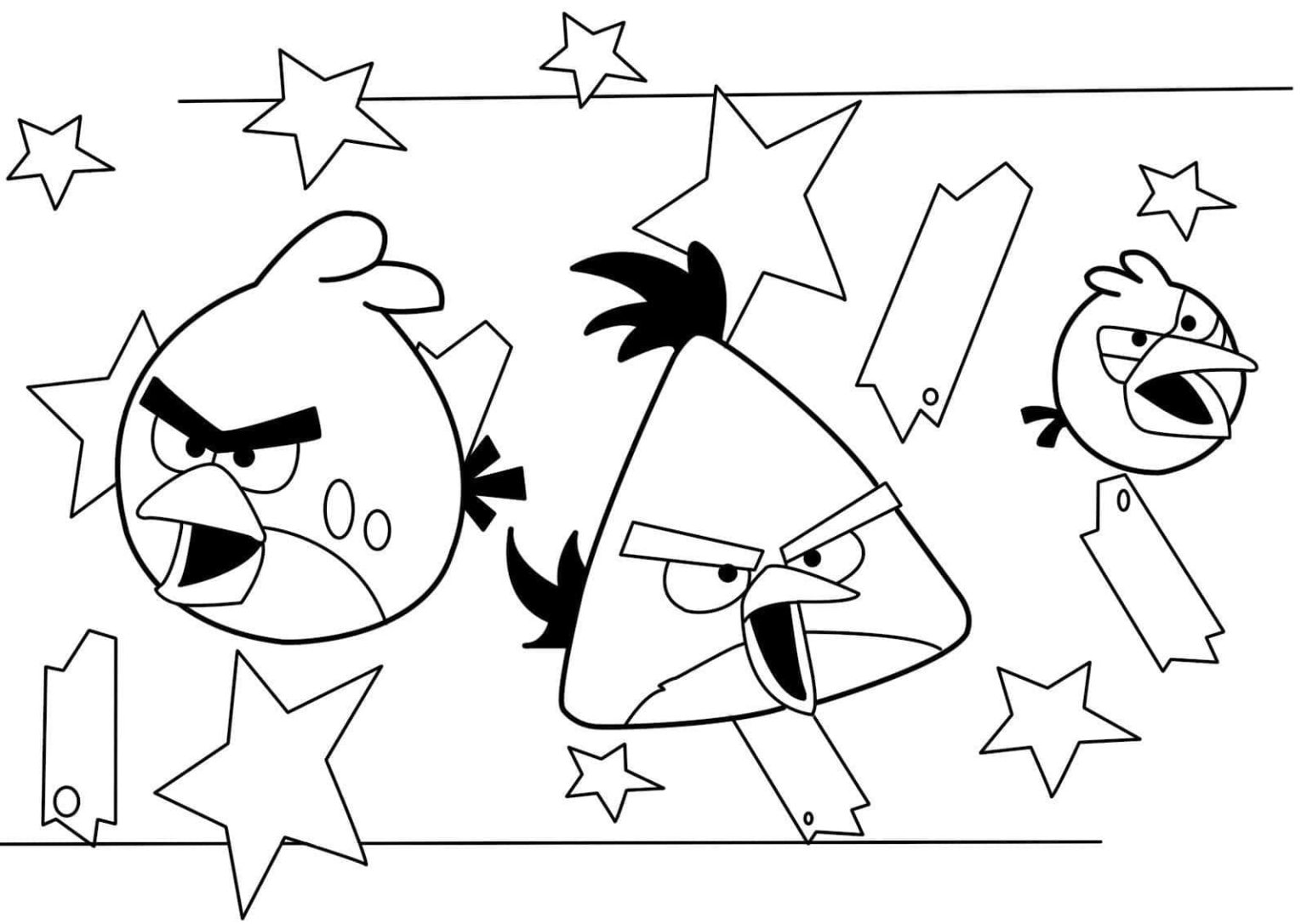 Desenhos de Angry Birds para Colorir