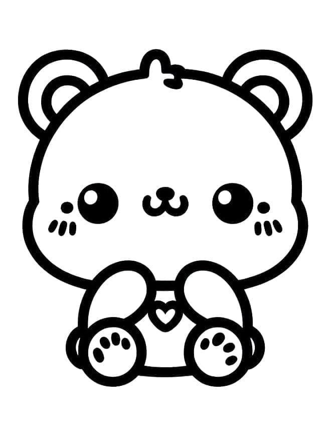 Desenhos de Animais Kawaii para Colorir