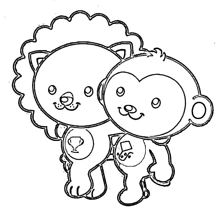 Desenho de Léo e Kako para Colorir