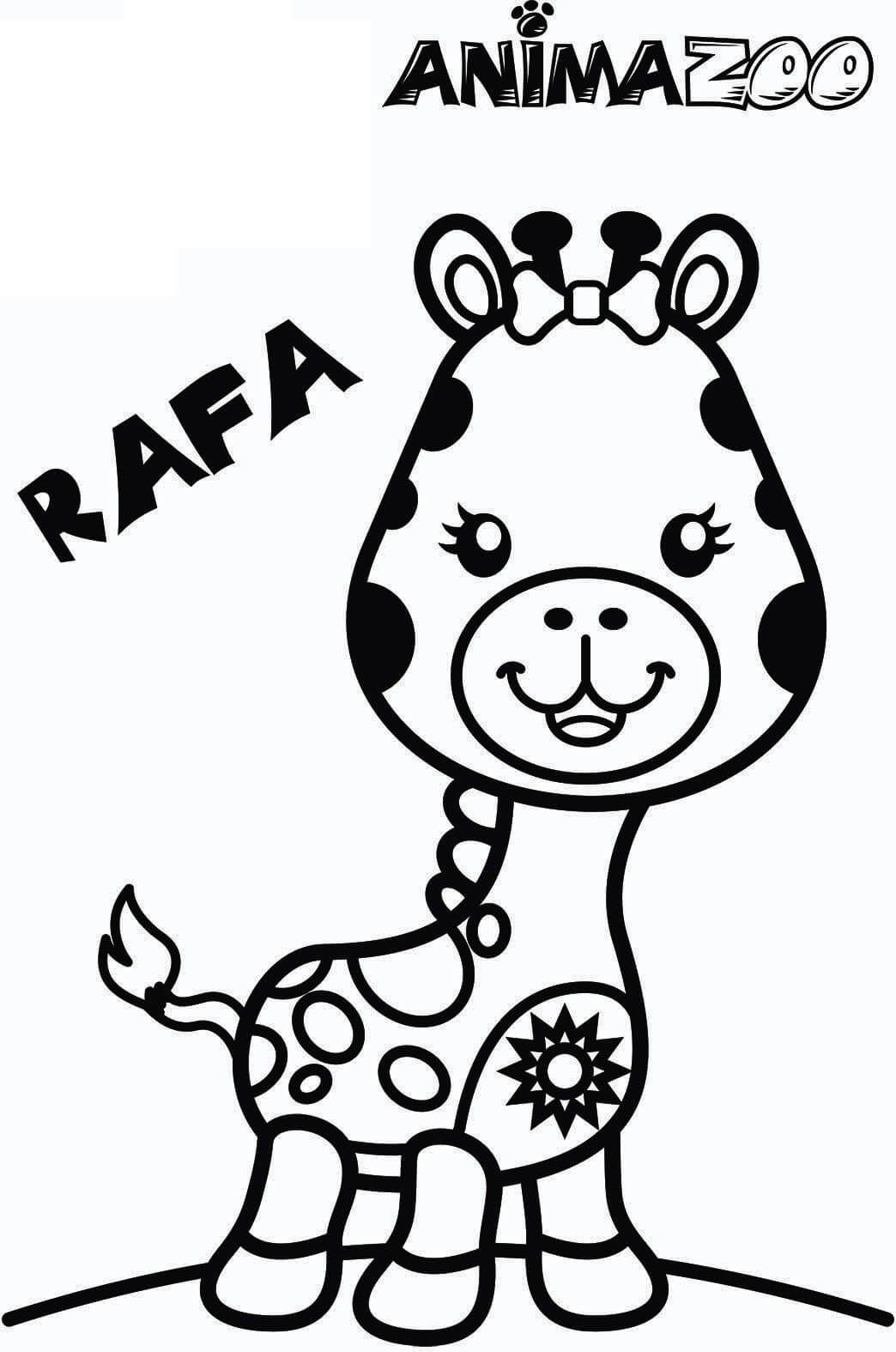 Desenho Pdf da Rafa Animazoo para Colorir