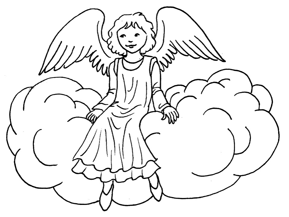 Desenhos de Anjo para Colorir