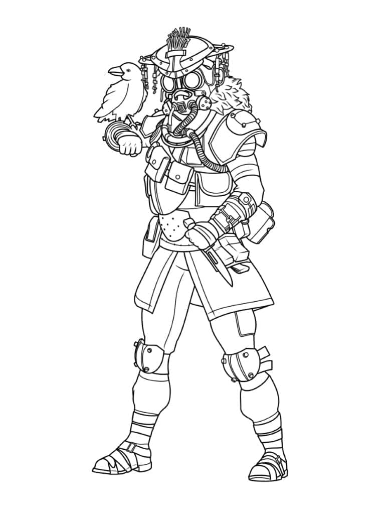 Desenho de Bloodhound Apex Legends para Colorir