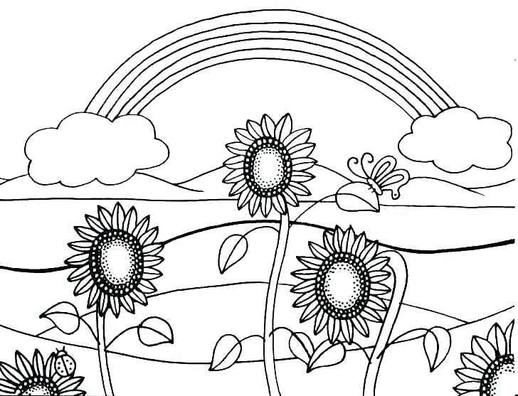 Desenhos de Arco Iris para Colorir