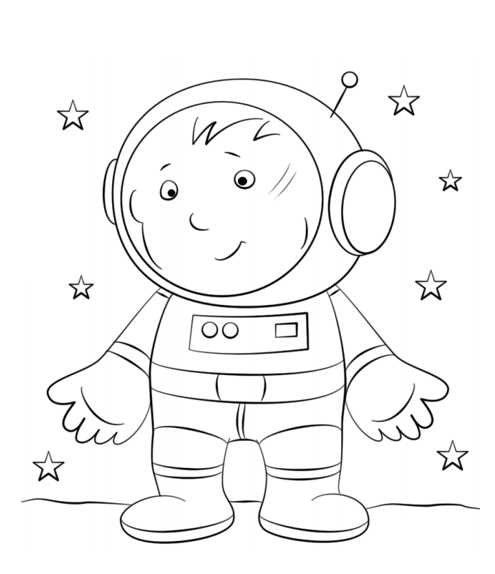 Desenhos de Astronauta para Colorir