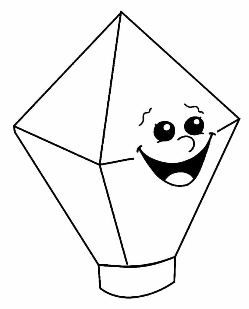 Desenho de Lindo Balão Junino para Colorir