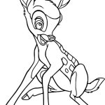 Desenho de Bambi Adorável para Colorir 150×150