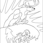 Desenho de Bambi Assustado para Colorir 150×150