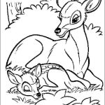 Desenho de Bambi Dormindo para Colorir 150×150