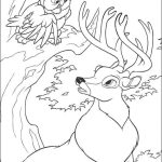 Desenho de Bambi e Amigo Coruja para Colorir 150×150