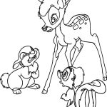 Desenho de Bambi e Amigos para Colorir 150×150