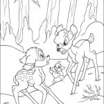 Desenho de Bambi e Ronno para Colorir 150×150