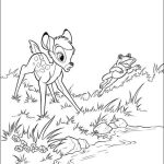 Desenho de Bambi e Sapo para Colorir 150×150