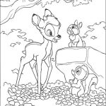 Desenho de Bambi Flor e Tambor para Colorir 150×150