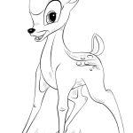 Desenho de Bambi Fofo para Colorir 150×150