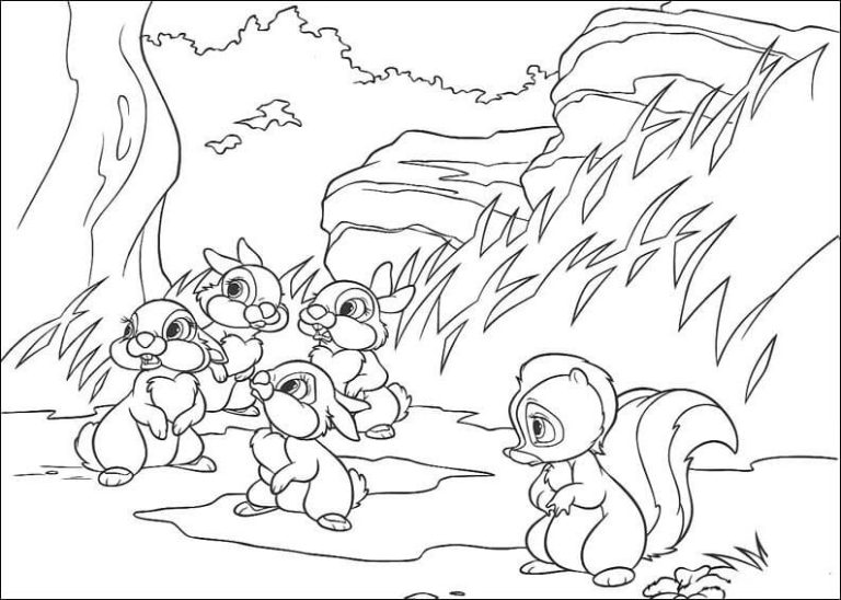 Desenho de Bambi Grátis para Colorir 768×548