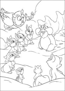 Desenho de Bambi Grátis para Crianças para Colorir 214×300