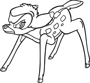 Desenho de Bambi Irritado para Colorir 300×276