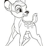 Desenho de Bambi Sorridente para Colorir 150×150
