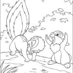 Desenho de Flor e Tambor de Bambi para Colorir 150×150