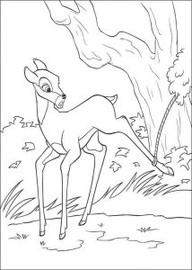 Desenho de Mãe do Bambi para Colorir 214×300