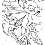 Desenho de Tambor com Bambi para Colorir 150×150