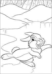 Desenho de Tambor de Bambi para Colorir 214×300