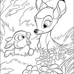 Desenho de Tambor e Bambi para Colorir 150×150