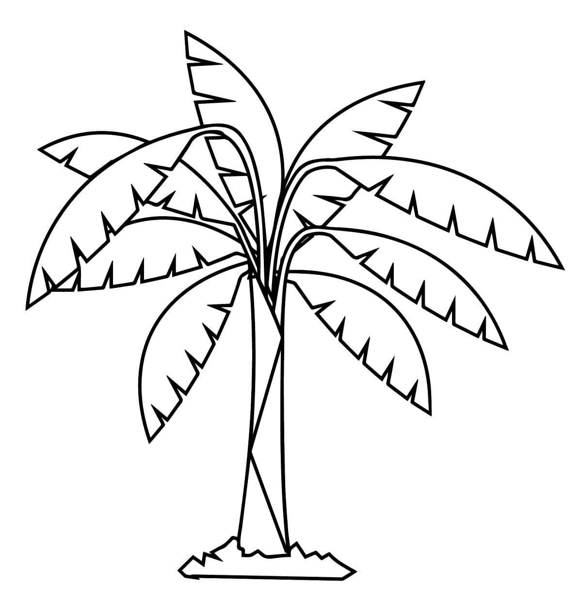 Desenhos de Bananeira para Colorir