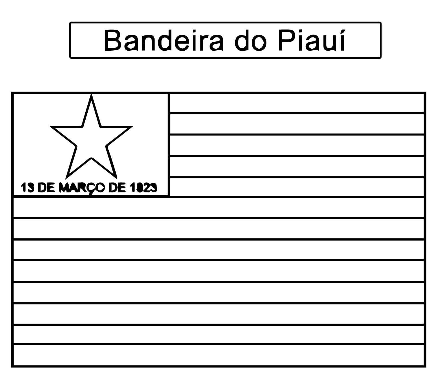 Desenhos de Bandeira Bahia para Colorir