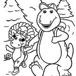 Desenho Barney com Baby Bop para Colorir 150×150