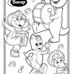 Desenho Barney com Seus Amigos para Colorir 150×150