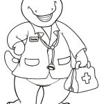 Desenho de Barney o Doutor para Colorir 150×150