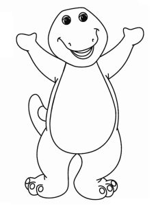 Desenho de Barney para Colorir 231×300
