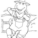Desenho do Barney Cowboy na Fazenda para Colorir 150×150