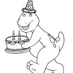 Desenho do Barney em Aniversário para Colorir 150×150