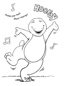 Desenhos de Barney para Colorir