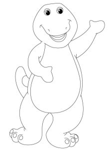 Desenho para Colorir do Barney 225×300