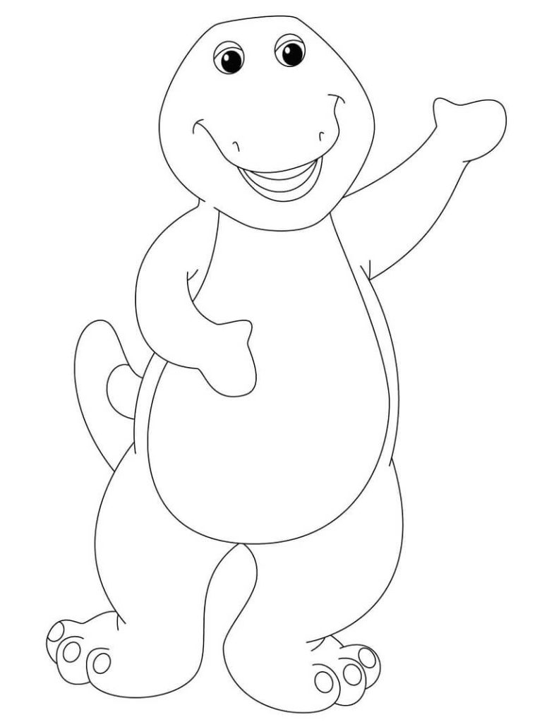 Desenho para Colorir do Barney 768×1023