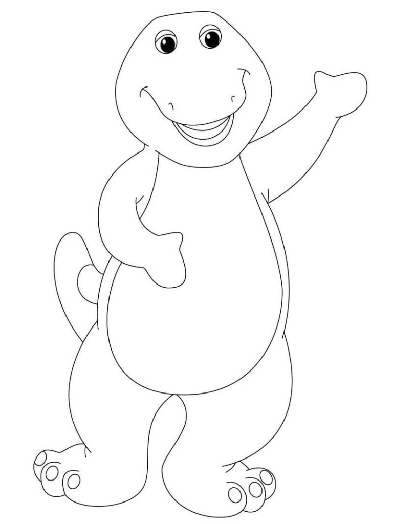 Desenho para Colorir do Barney 768×1024