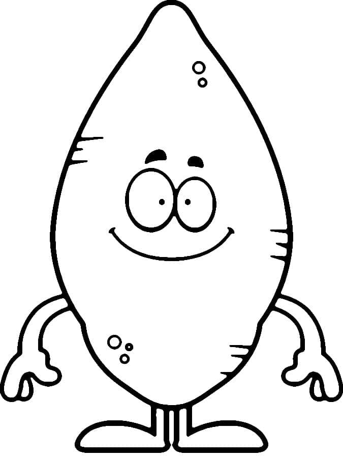 Desenhos de Batata Doce para Colorir