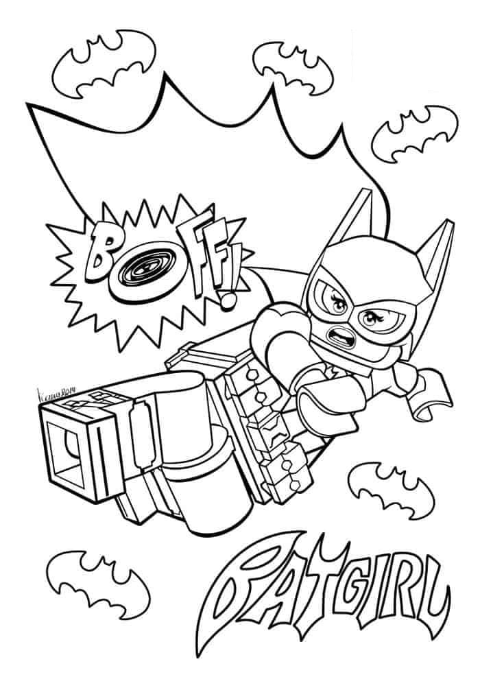 Desenho de Batgirl Lego para Colorir Baixar Lápis de Cor e Pintar