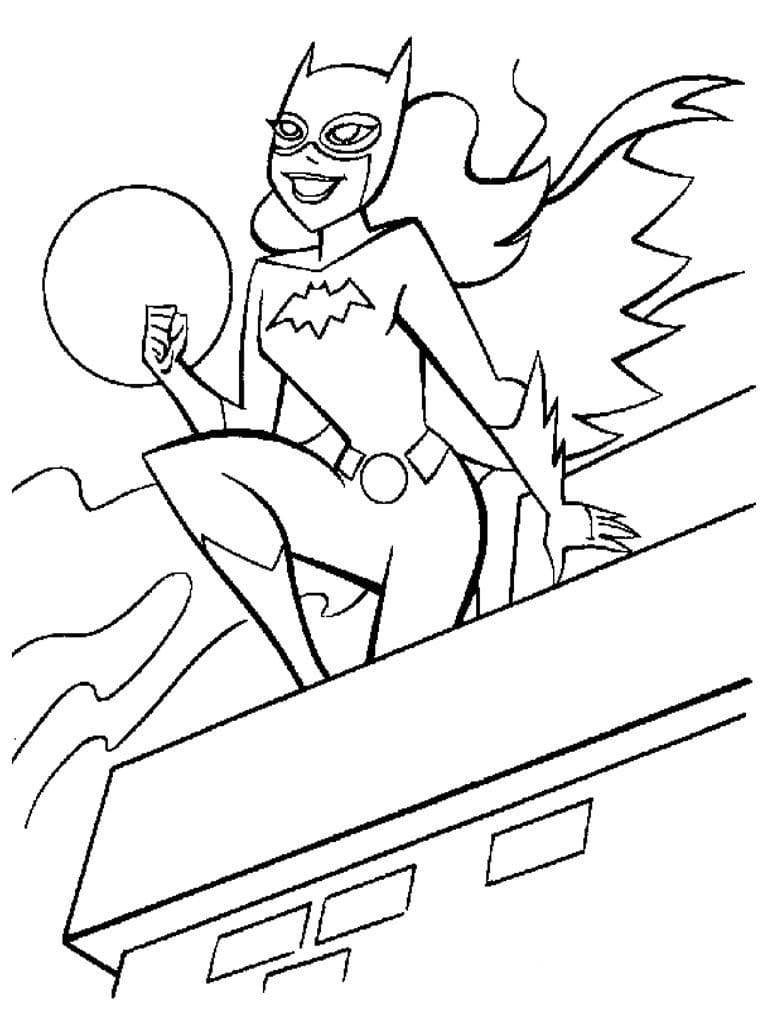 Desenho de Batgirl Lego para Imprimir Grátis Download e Pintar