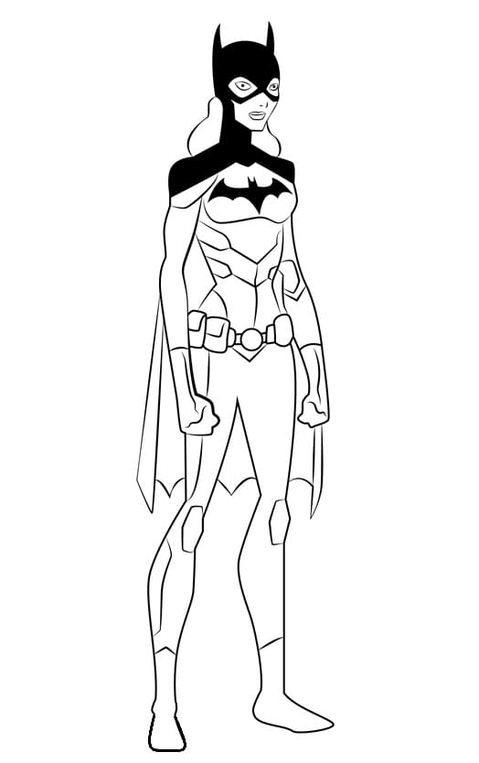 Desenho de Batgirl para Imprimir Grátis Download e Pintar