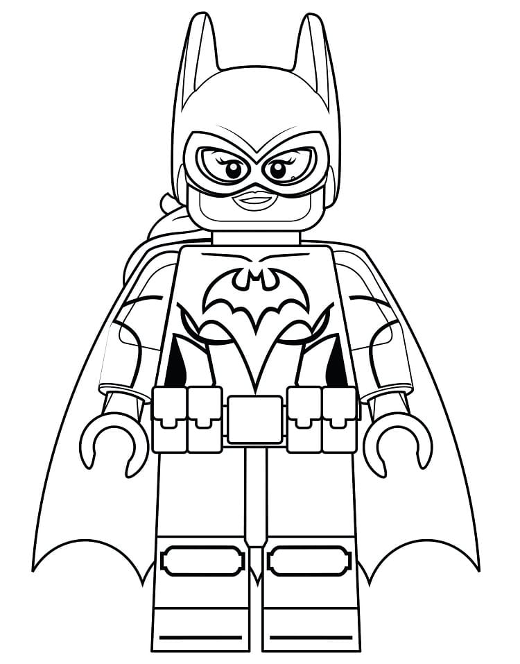 Desenho de Batgirl Pequena para Colorir Pdf e Pintar