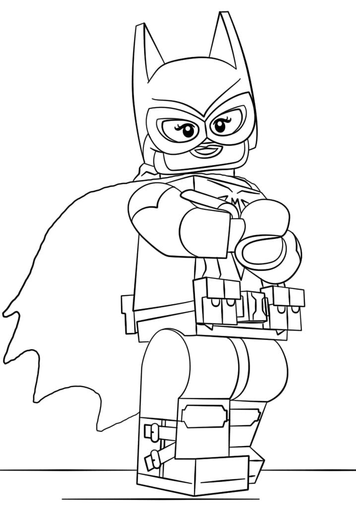 Desenho de Batman e Batgirl para Imprimir Grátis Imprimivel e Pintar